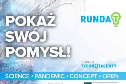 grafika, na jasnym tle napis pokaż swój umysł RUNDA T