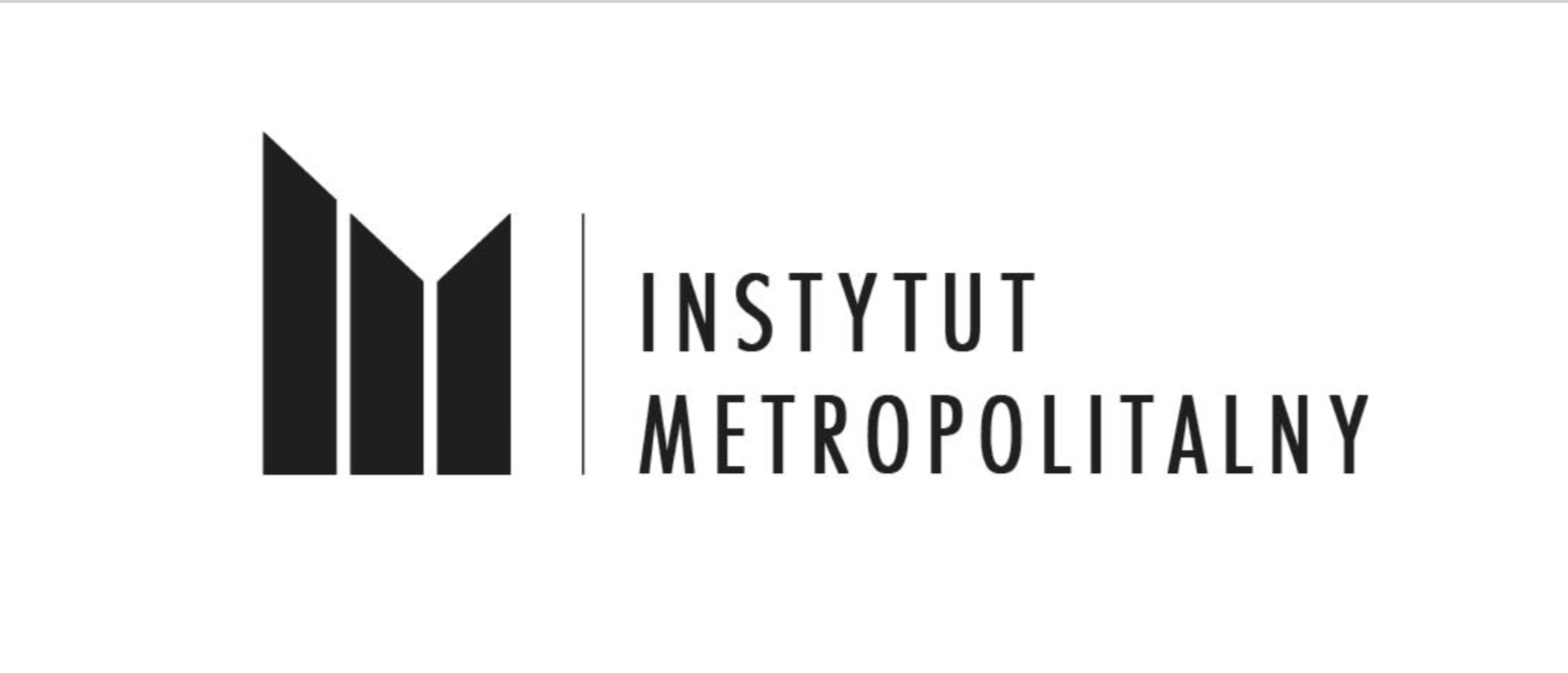 Baner z czarnym napisem Instytut Metropolitalny