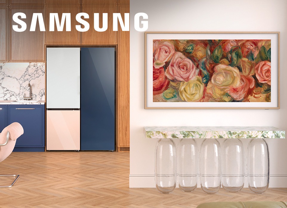 konkurs marki Samsung! Zaprojektuj wnętrze z telewizorem Samsung The Frame i lodówką Bespoke