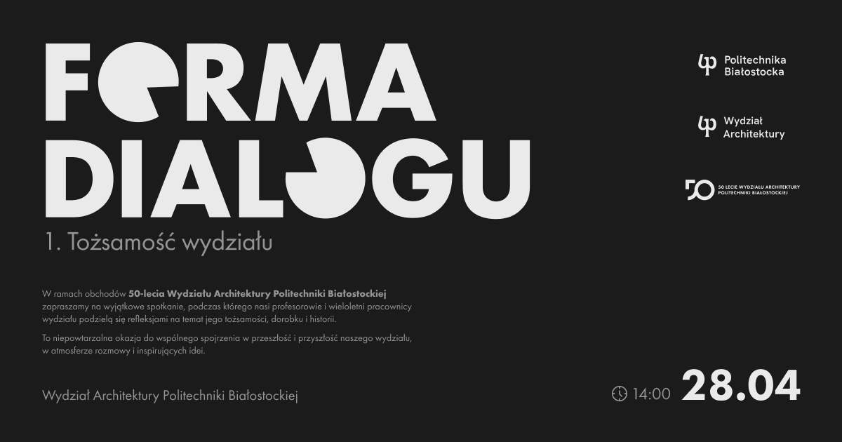 Plakat Forma Dialogu - zaproszenie