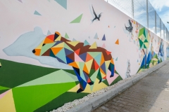 Mural firmy Accolade realizowany przy udziale studentek WA PB