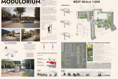 III miejsce - Wiktorii Wojciechowskiej i Gabrieli Żuk (praca wykonana pod kierunkiem: mgr inż. arch. Klaudii Bagińskiej) i nagroda specjalna.